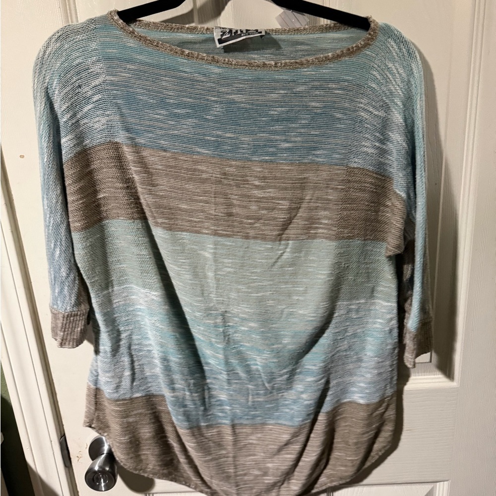 ❄️212 New York Women's Stylish Blue and Gray Blouse